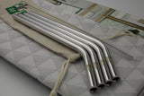 Set metalen smoothie rietjes in herbruikbaar zakje - 10mm breed - Geschikt voor o.a. shakes en smoothies