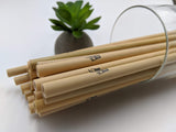 Set Bamboe Rietjes - 20cm - Longdrink kort - incl. borsteltje